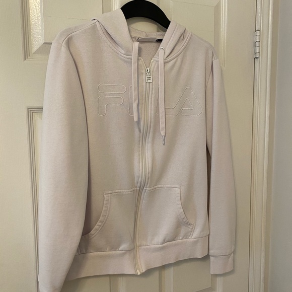 WHITE ZIP HOODIE (FILA) - Picture 1 of 3